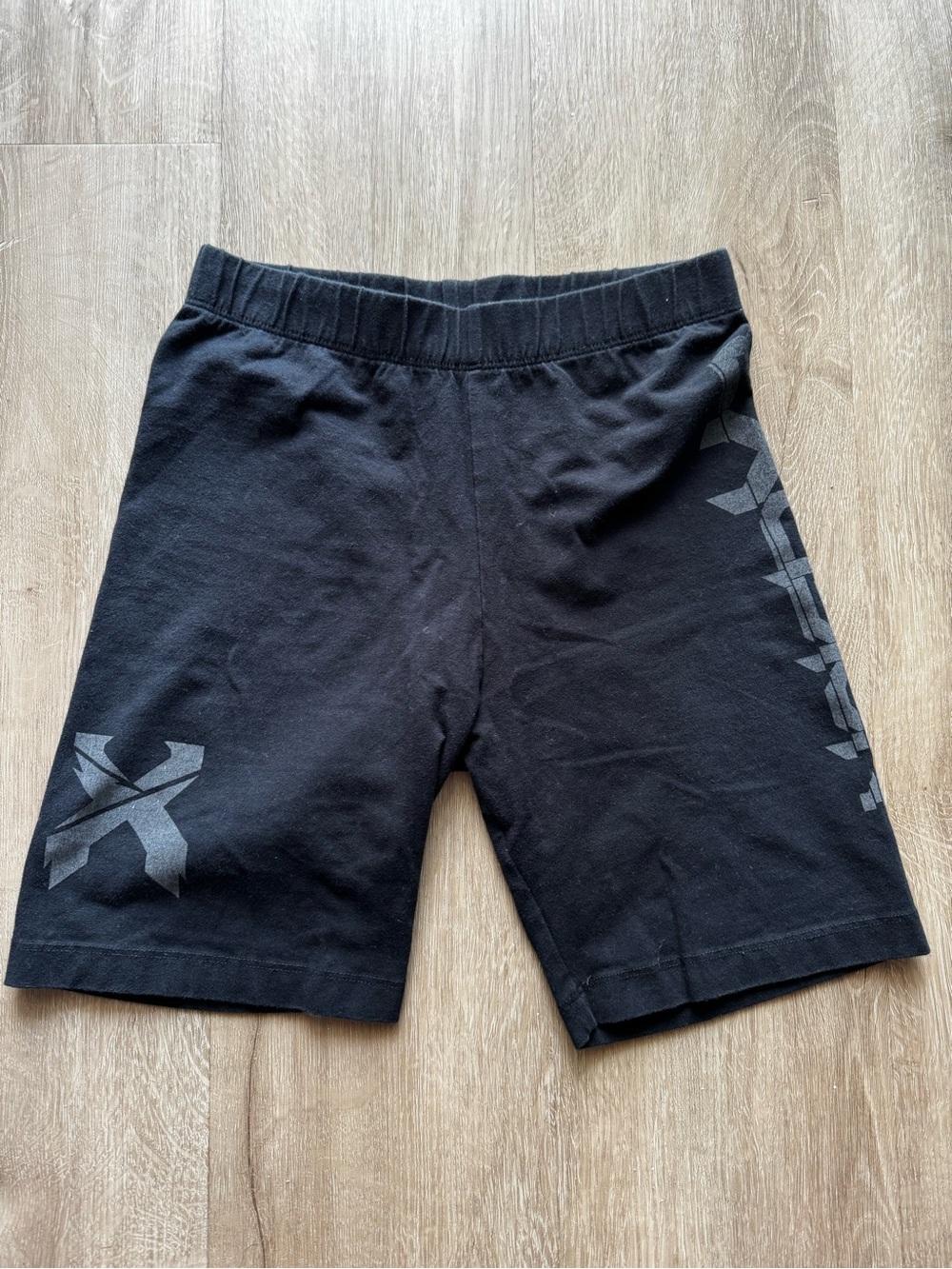 Black Excision Biker Shorts with Side Logo